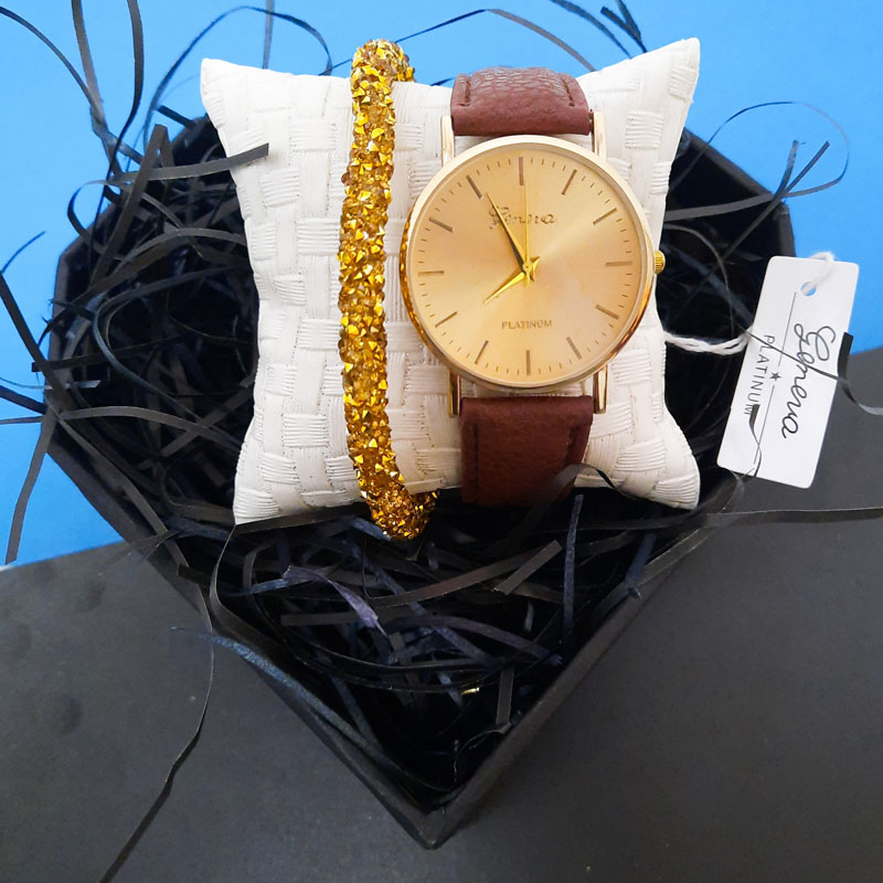 باکس هدیه ست ساعت و دستبند زنانه | مودی کالا
